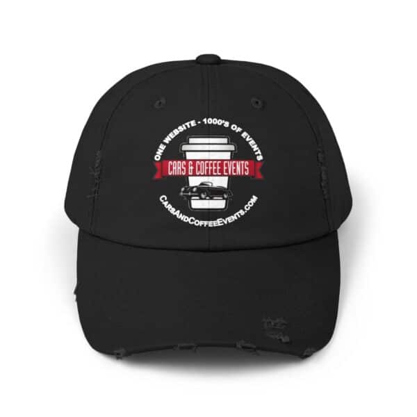 Cars And Coffee Events Unisex Distressed Cap w/ Logo