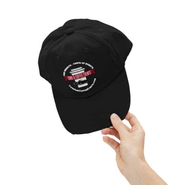 Cars And Coffee Events Unisex Distressed Cap w/ Logo - Image 8