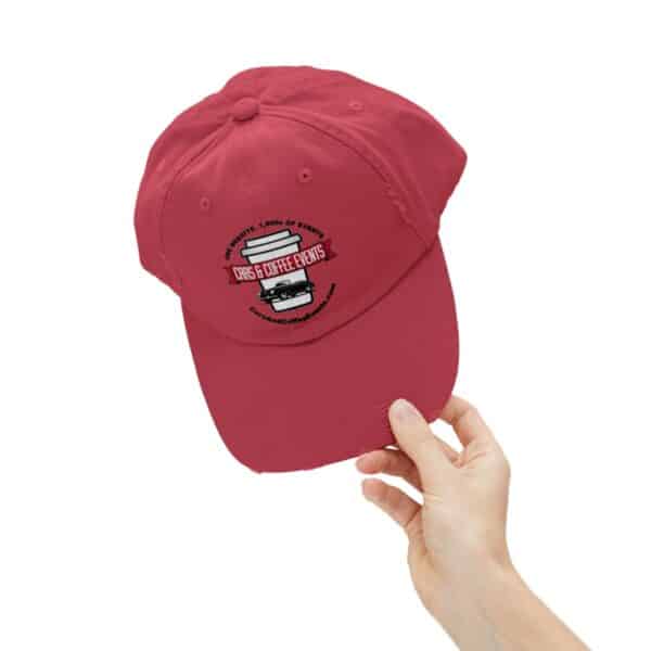 Cars And Coffee Events Unisex Distressed Cap w/ Logo - Image 56