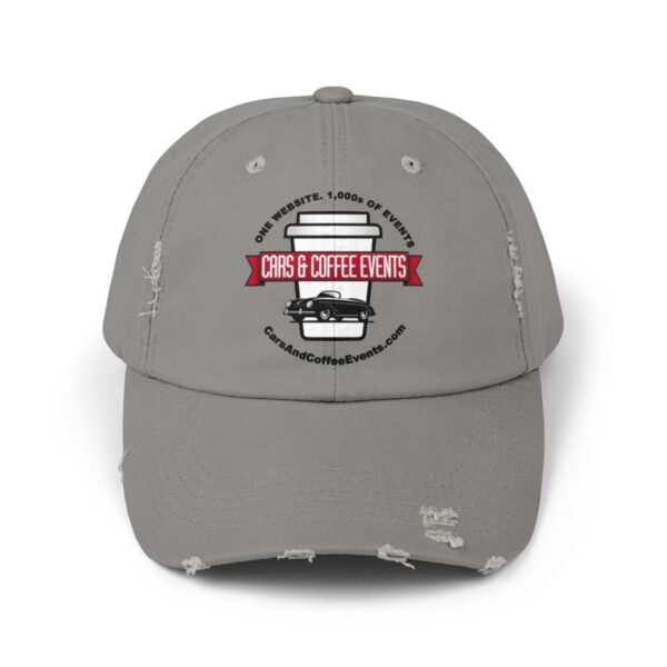 Cars And Coffee Events Unisex Distressed Cap w/ Logo - Image 17