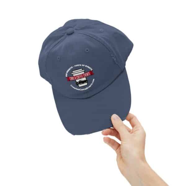 Cars And Coffee Events Unisex Distressed Cap w/ Logo - Image 32