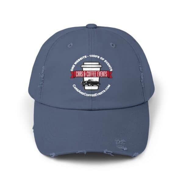 Cars And Coffee Events Unisex Distressed Cap w/ Logo - Image 25