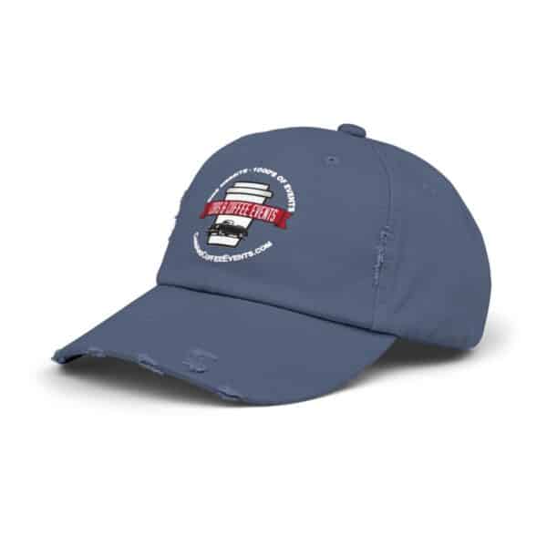 Cars And Coffee Events Unisex Distressed Cap w/ Logo - Image 26