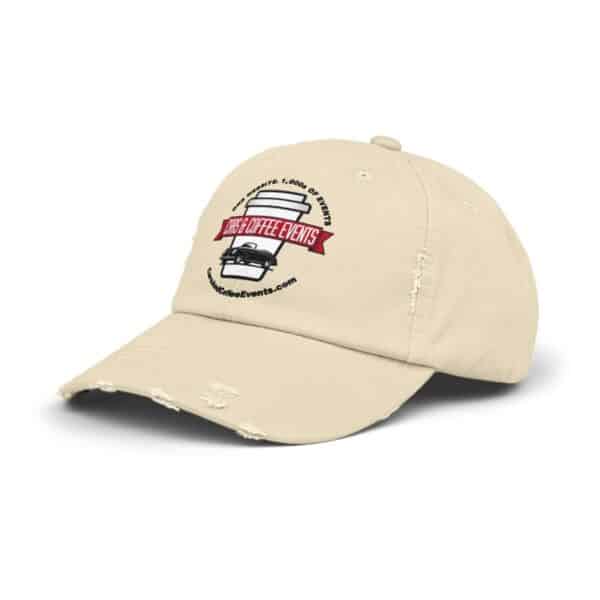 Cars And Coffee Events Unisex Distressed Cap w/ Logo - Image 10