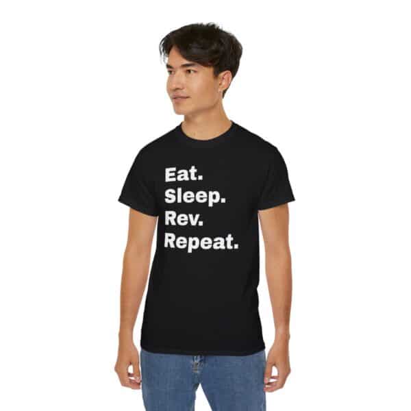 Eat, Sleep, Rev, Repeat T-Shirt - Image 7