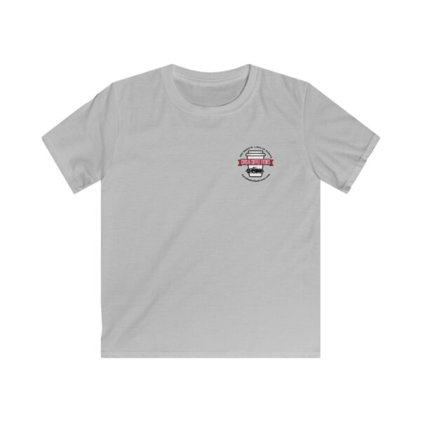 Cars And Coffee Events Kids Softstyle Tee w/Logo - Image 7