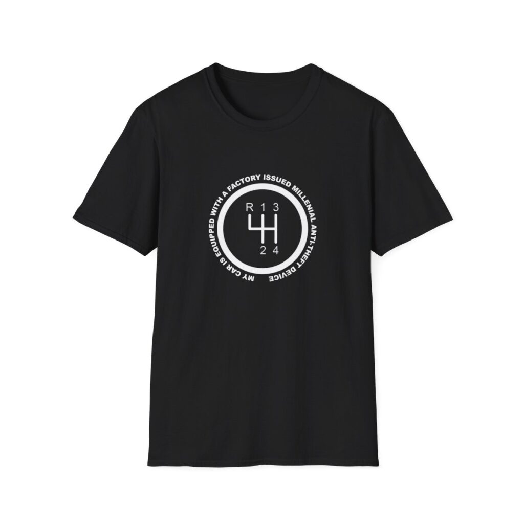 Millennial Anti-Theft T-Shirt (4-speed) - Cars and Coffee Events