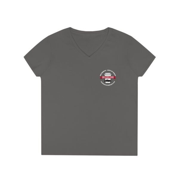 Cars And Coffee Events Ladies' Logo V-Neck T-Shirt - Image 13