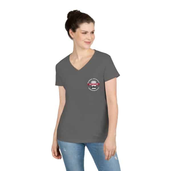 Cars And Coffee Events Ladies' Logo V-Neck T-Shirt - Image 15