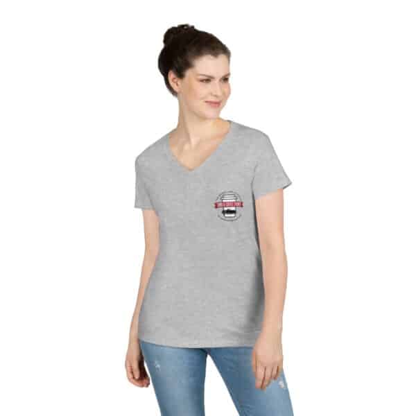 Cars And Coffee Events Ladies' Logo V-Neck T-Shirt - Image 12