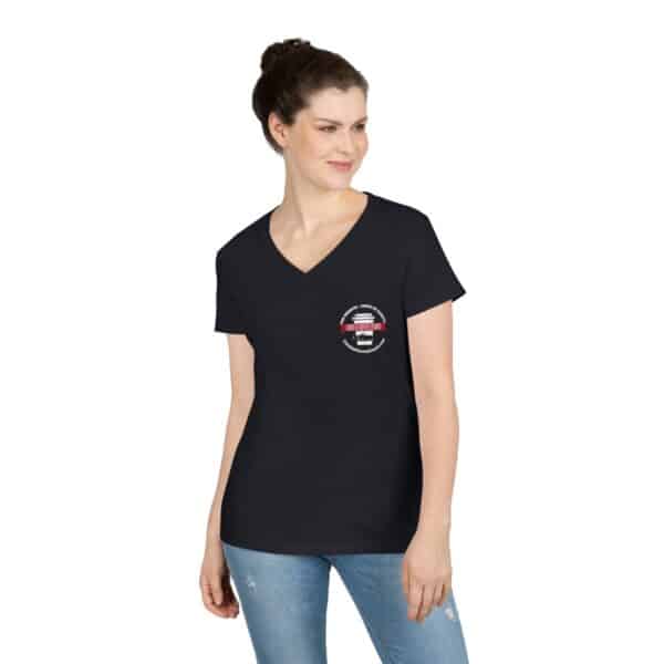 Cars And Coffee Events Ladies' Logo V-Neck T-Shirt - Image 9